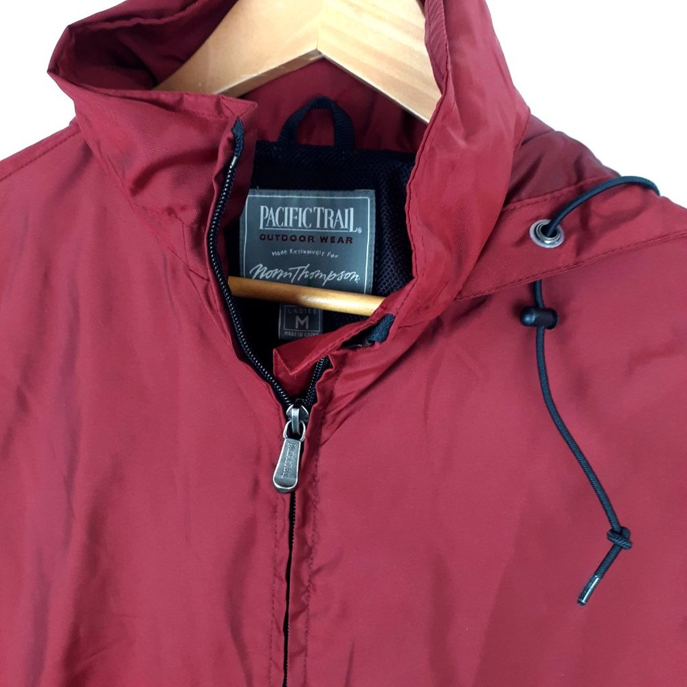Like New Pacific Trail Full Zip Hooded All-weather Coat Womens Size M Maroon